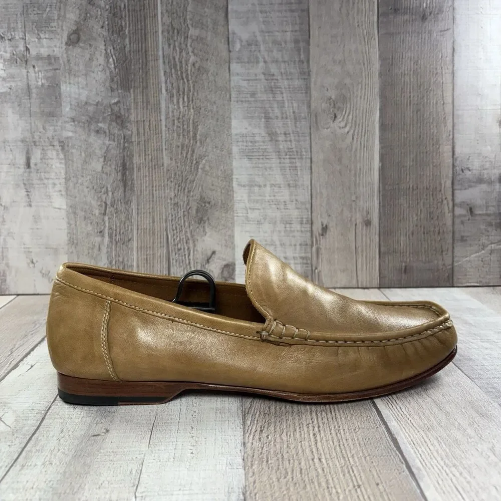 Cole Haan Venetian Men's Size 9.5 Slip On Loafers Leather Moc Shoes Light Brown